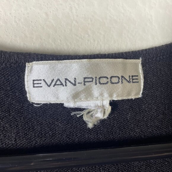 Evan Picone Women's Vintage Black Sleeveless Embroidered Floral Top Small! - Picture 3 of 4